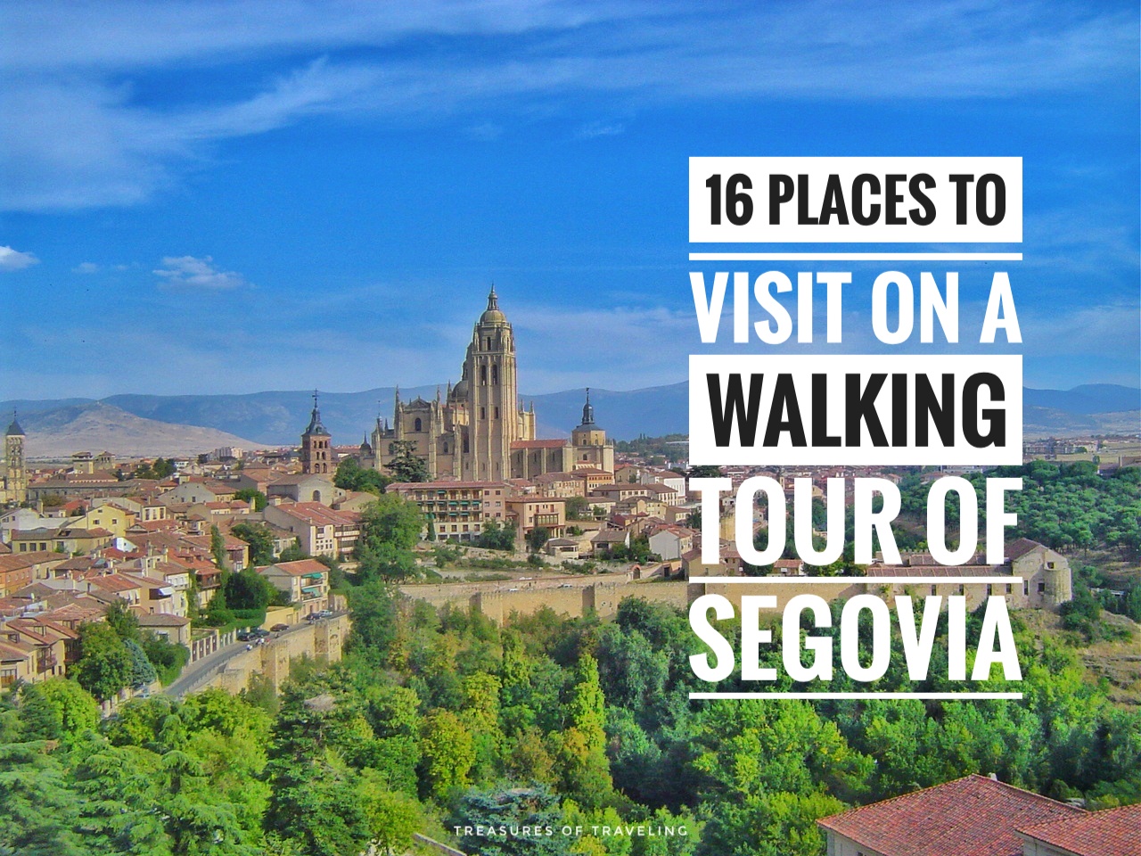 Segovia is a wonderful Spanish city to visit full of culture, history and treasures of traveling! From the Roman Aqueduct to the Alcázar de Segovia; everything in Segovia is within walking distance. Here are 16 places to visit on a walking tour of Segovia!